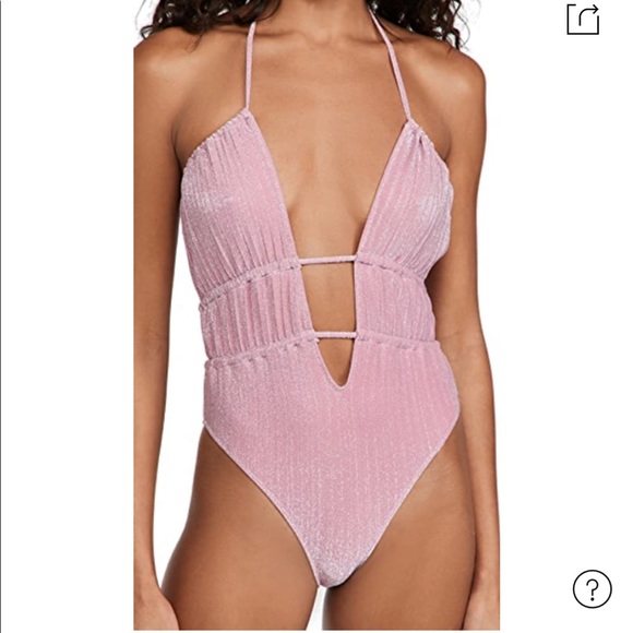 RAMY BROOK Marta Strapless Metallic One Piece Swimsuit In Pink - Picture 5 of 16